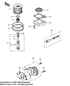 KZ400 Насос масляный  / фильтр масляный