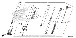CRF1000D (ABS) Передняя вилка