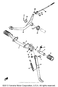 CT2 Stand footrest brake pedal