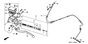 CBX750P2 Главный цилиндр сцепления