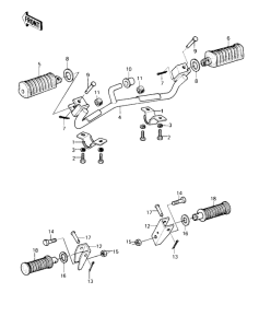 KZ250 Подножки