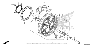 NC700X (DCT) Переднее колесо