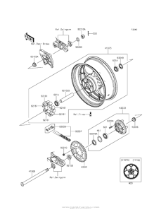 ZX1400 Заднее колесо и цепь