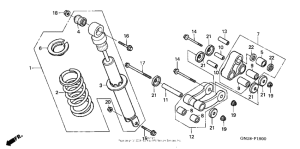XR80R Задние амортизаторы