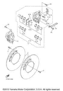 YZF600RMC Передний суппорт