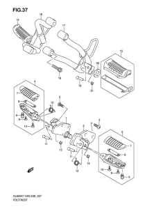 DL650 (ABS) Подножки