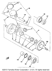 YZ100H Crankshaft-piston