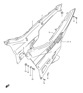 GSX600 Обтекатель задний