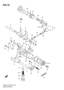 GZ250 Переключение передач