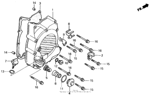 CH250 Крышка картера правая