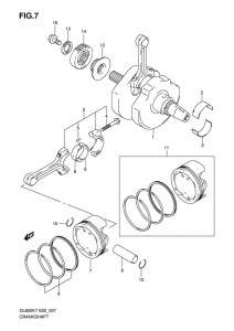 DL650 (ABS) Вал коленчатый