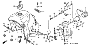 XRV750 Fuel tank / fuel pump