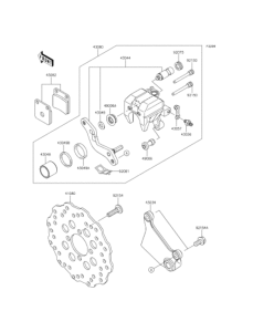 KL110 Задний тормоз