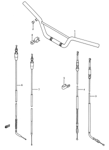 RM80 Handlebar - control cable