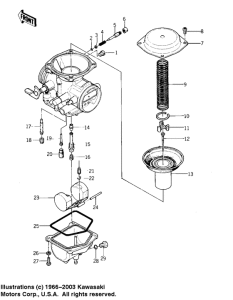 KZ400 Детали карбюратора