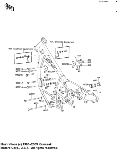 KZ250 Рама ,крепежные детали