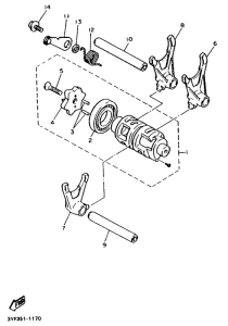 XTZ660 (20KW) Schaltnocke.gabel
