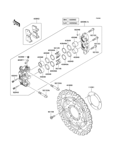 ZX1400 Передний суппорт