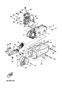 VP125 Crankcase cover ass`y  (v