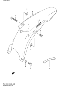 RM125 Заднее крыло