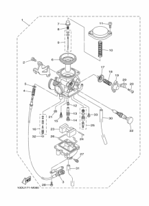 TW200E Carburetor assy