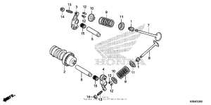 MSX125 Распределительный вал и клапана