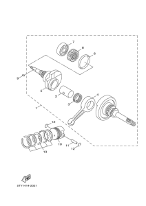 XC125 Crankshaft & piston