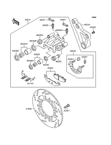 ZX400 Задний тормоз