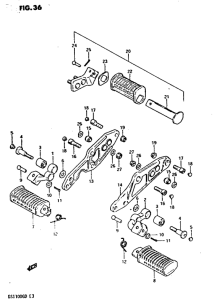 GS1100 Подножки