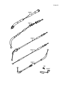 EX250 Тросы управления