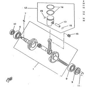 CW50RS Коленвал и поршень