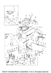 XVS11XCL Топливный бак