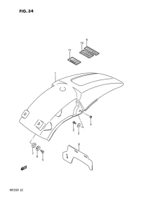 RM125 Заднее крыло
