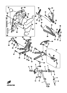 YZF-R1 Support & repose pied