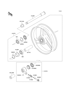 ZX1100 Переднее колесо