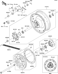 VN900 Задняя ступица колеса