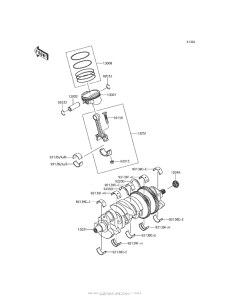 ZG1400 Коленвал и поршни