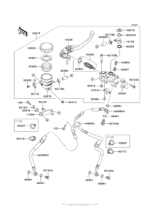 ZX1000 Главный тормозной цилиндр
