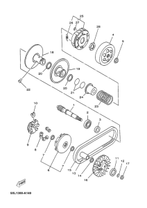 YP125E Сцепление