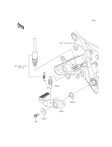 EX400 Педаль тормоза