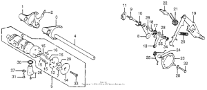 CB750 Gearshift drum + spindle