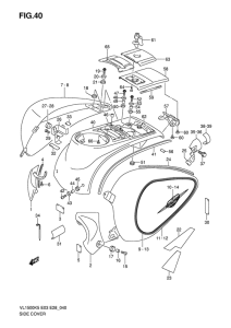 VL1500 Боковая крышка