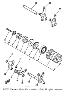 SRX250TC Shift cam-fork