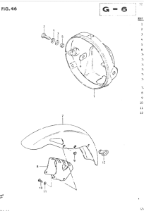 GSX400 Headlamp housing - front fender