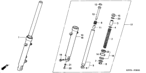 CBF250 Вилка передней оси