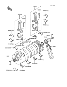 ZX1000 Crankshaft(zxt00a-020488-)
