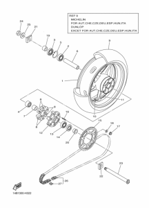 YZF-R1 Rear wheel complete assy
