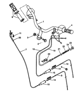 CW50 Steering handle, cable