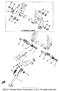TY250D Подножки