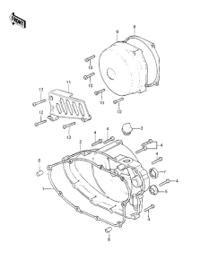KX420 Крышки двигателя